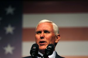 Vice President-elect Mike Pence speaks at a