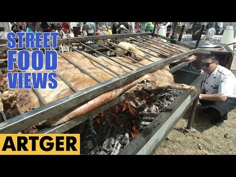 Street Food In Mongolia: Roasting A Whole Lamb At The Nomadic BBQ Festival