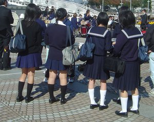 Japanese school uniform, Yohohama, Japan