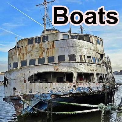 Abandoned and derelict boats in and around the River Thames in London