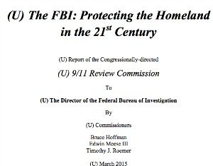 Cover page of report on FBI Protecting the Homeland in the 21st Century