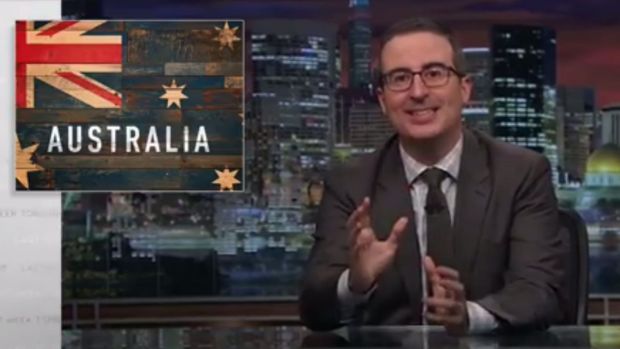 Late night host John Oliver has unleashed on Australia's same-sex marriage postal vote.