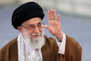 Iranian Supreme Leader Ayatollah Ali Khamenei casting his vote for 2017 presidential and local election, 19 May 2017