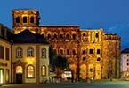 Trier/Moselle: Porta Nigra, at dusk