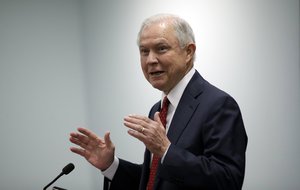 Attorney General Jeff Sessions speaks at the U.S. Attorney's Office in Philadelphia, Friday, July 21, 2017.