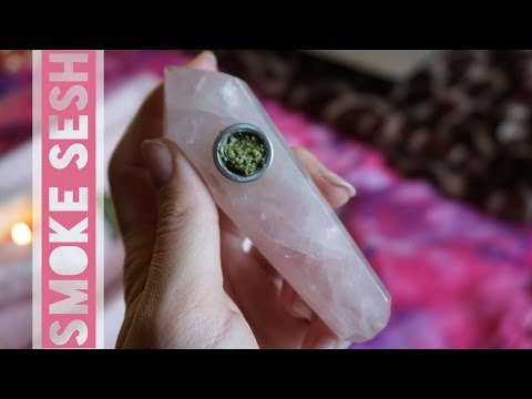 Smoking Out Of Rose Quartz and Opal Bowls