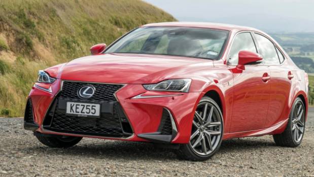 Bit fussy, perhaps? Intricate new front bumper marks the facelift Lexus IS sedan.