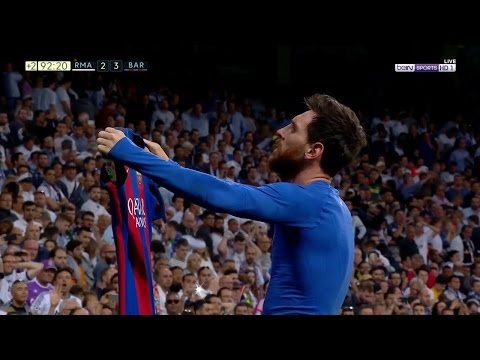 اهداف مباراة برشلونة وريال مدريد 3-2 الدوري الاسباني شاشة كاملة