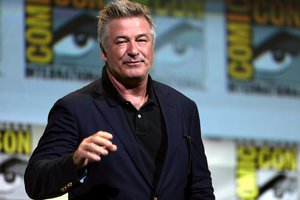 Alec Baldwin speaking at the 2016 San Diego Comic Con International, for "The Boss Baby", at the San Diego Convention Center in San Diego, California