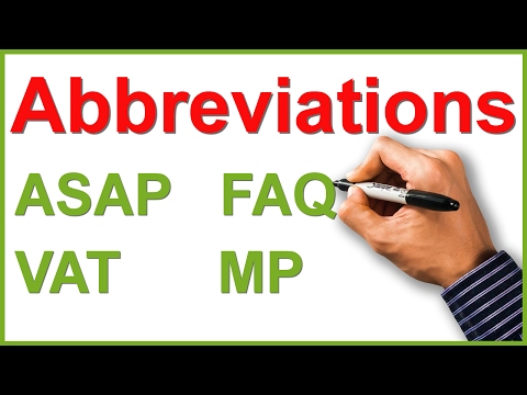 Abbreviations and acronyms | English writing lesson