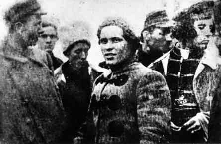 Nestor Makhno with the army staff