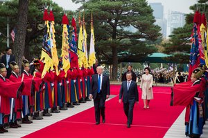 President Donald J. Trump and First Lady Melania Trump visit South Korea, November 7, 2017