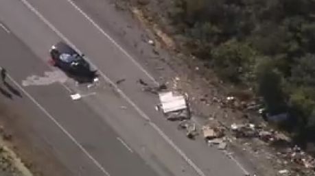 The carnage after a fatal crash on Indian Ocean Drive, one of WA's worst roads.