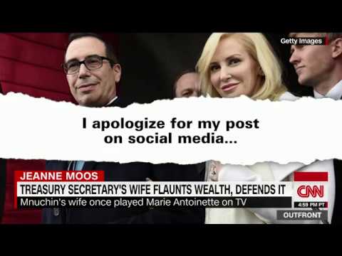 Treasury secretary's wife apologizes for rant