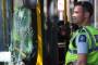 Police at the scene of the crash in Manners St on Thursday afternoon.