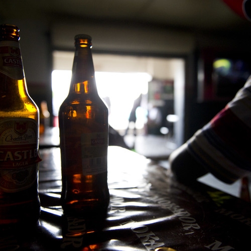 A man drinks in a tavern in Diepsloot (Delwyn Verasamy)