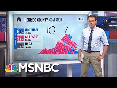 GOP Underperforms Outside Of Donald Trump Base In Virginia Races | Rachel Maddow | MSNBC