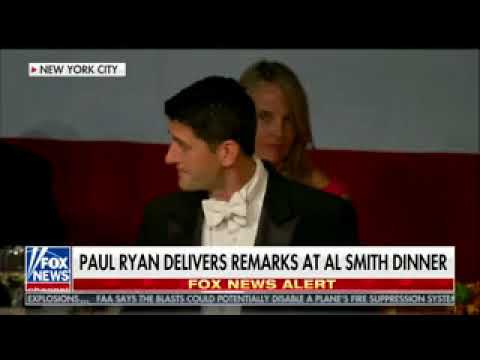 Watch Paul Ryan Roast Trump, Schumer, Others at Al Smith Dinner