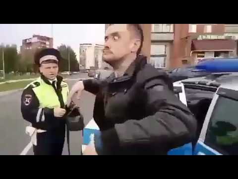 Man on drugs stopped by police (only in russia)