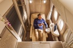 Emirates' new first class suite on board its Boeing 777s.