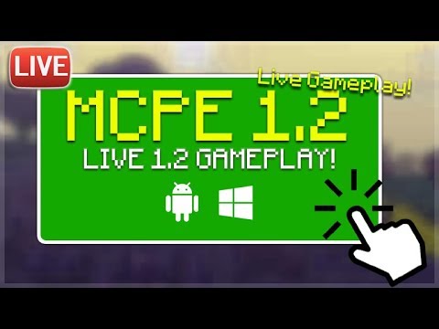 🔴LIVE MCPE 1.2 GAMEPLAY - Minecraft Pocket Edition 1.2 BETA BUILD 1 First Experience