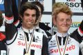 Michael Matthews, left,  had a boost for his world title hopes with Team Sunweb's win in the team time trial.