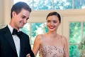 Miranda Kerr and Evan Spiegel, seen here at a White House function, were married in the garden of their home in ...