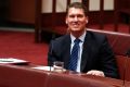 Senator Cory Bernardi during a division on Thursday. 