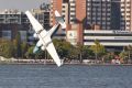 The Grumman sea plane crashed into the Swan River on Australia, killing its two occupants.