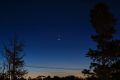 This image, taken in Brisbane in 2016, shows a Jupiter-Venus conjunction, with Venus the lower star in the centre of the ...