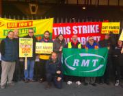 RMT picket line