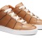 These high-top Ermengildo Zegna Tiziano sneakers in smooth calfskin have an extra-light white rubber sole.