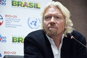 Richard Branson, CEO of Virgin Group, during a press conference to launch Greenpeace International’s “Save the Arctic” campaign