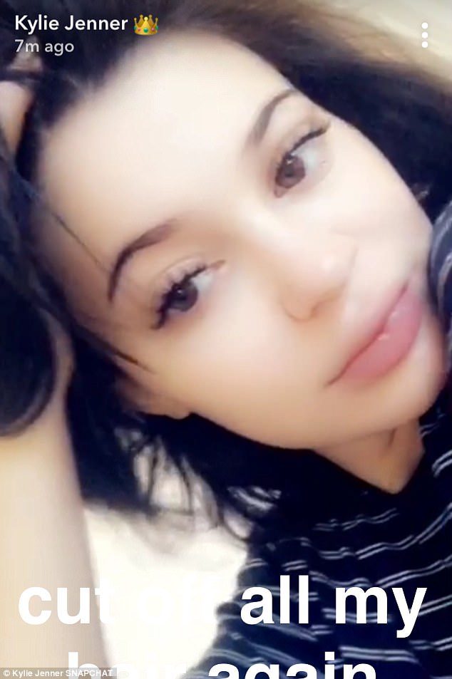 Short hair, don't care: Kylie Jenner has decided she's over her long hair as she showed off her new short mane in a quick Snapchat video on Saturday