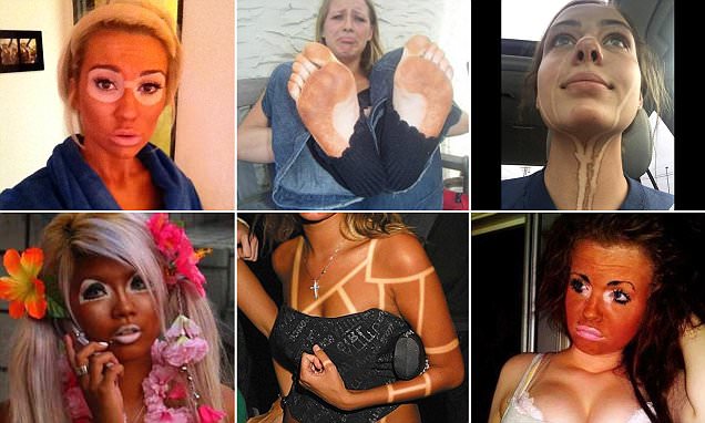 Funny pictures show the most epic tan fails from sunbeds