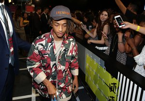 File - Jaden Smith arrives at the MTV Video Music Awards at the Microsoft Theater on Sunday, Aug. 30, 2015, in Los Angeles.