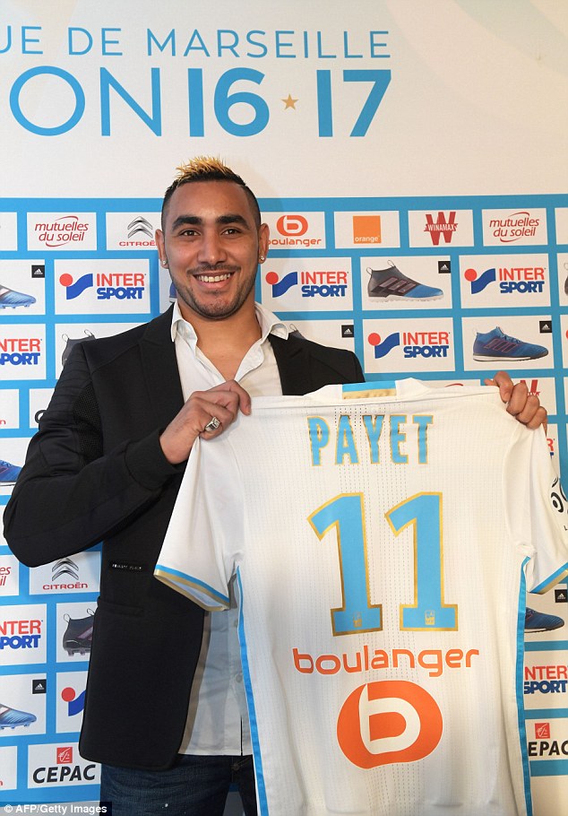 Payet beams after rejoining Marseille from West Ham in a £25million deal