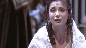 French coloratura soprano Natalie Dessay pictured here in Lucia di Lammermoor; more recently she sang high G's in Les ...