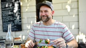 Lunch with Anthony 'Lehmo' Lehmann at the Fitz cafe.