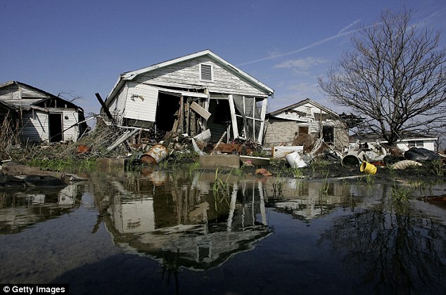 Sad: At least 1,245 people died in the hurricane and subsequent floods, making it the deadliest United States hurricane since the 1928 Okeechobee hurricane