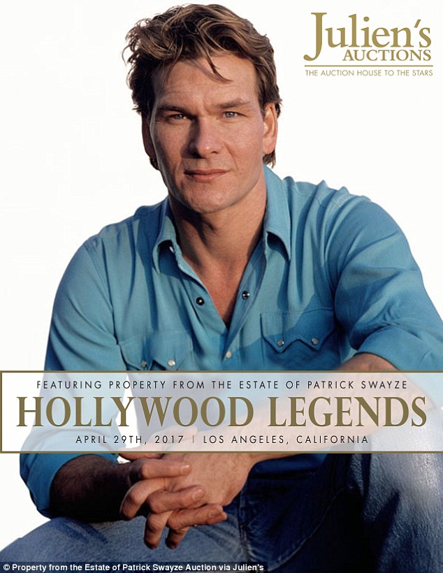 Gone too soon: Several pieces from Patrick Swayze's personal memorbilia collection will be up for sale courtesy of Julien's Auctions on April 28 and 29 in Los Angeles