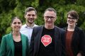 The Green's Brisbane performers - Kirsten Lovejoy (McConnel), Michael Berkman (Maiwar) and Amy McMahon (South Brisbane) ...