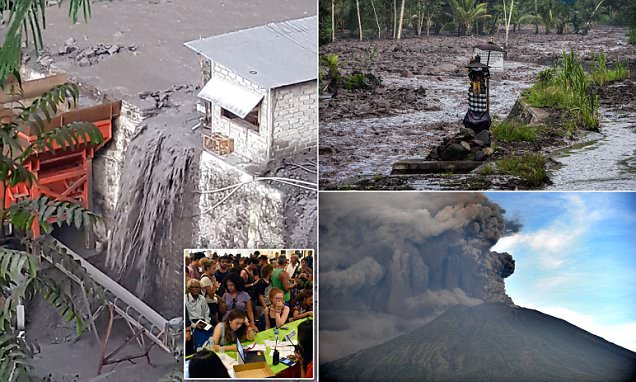 Mount Agung volcano: Bali rivers flooded with sludge