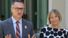 Greens leader Richard Di Natale, seen with ACT Greens politician Caroline Le Couteur, says 'we don't want a Mickey Mouse ...