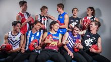 Draft top 10:  (First row L-R) Fremantle Dockers No.5 pick Adam Cerra, North Melbourne Kangaroos No.4 Luke ...