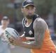 Back home: Benji Marshall at Wests Tigers training.