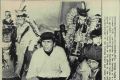 Dennis Banks (centre), leader of the American Indian Movement, participates in a ceremony in 1975. 