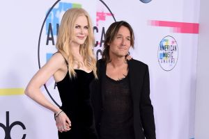 Nicole Kidman, left, and Keith Urban arrive at the American Music Awards.