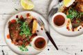 Pan-fried John Dory with smoked paprika butter.