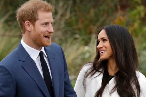 Prince Harry and Meghan Markle at Kensington Palace.